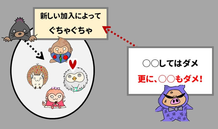 組織に新しい人が入ることで、また新たなルールができる