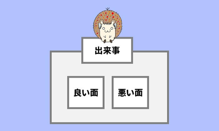 出来事は、良い面と悪い面からできている